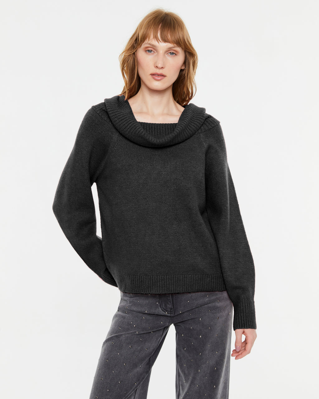 Damenpullover mit Bardot-Ausschnitt