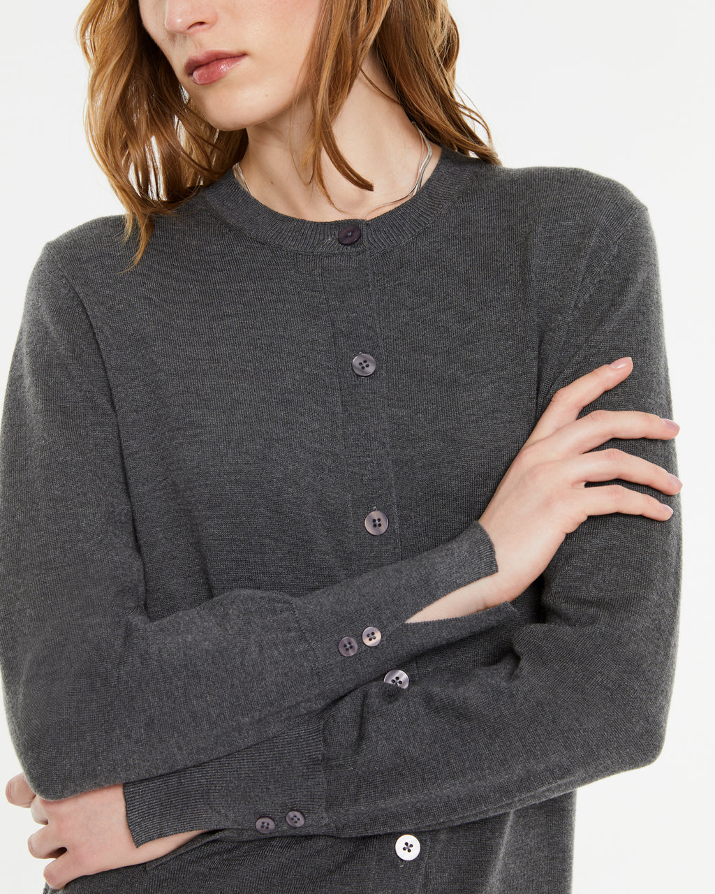 Cardigan de mujer punto fino manga larga