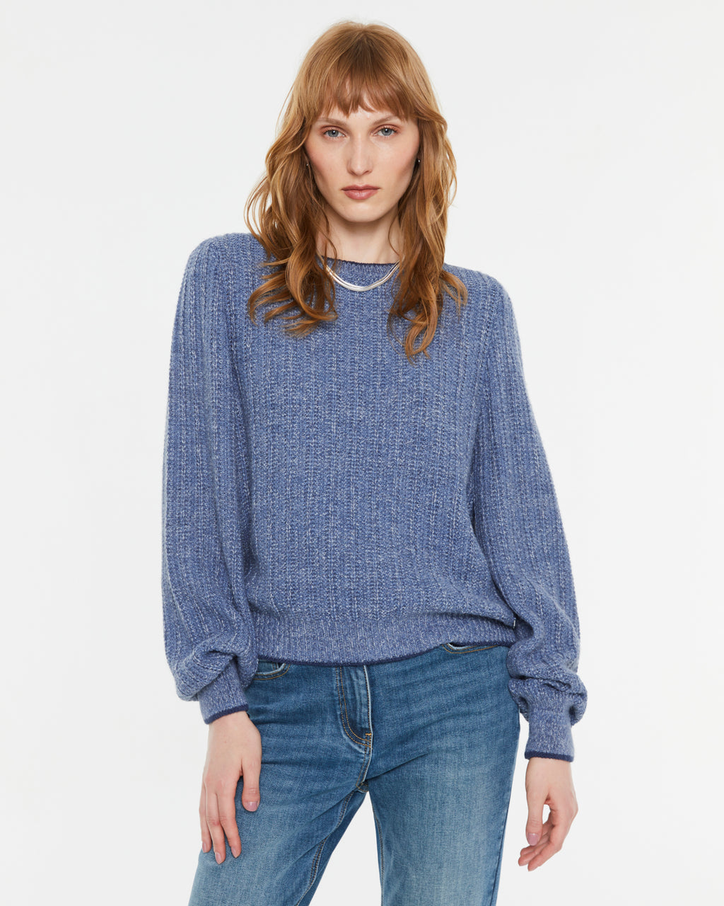 Jersey de mujer escote redondo manga larga