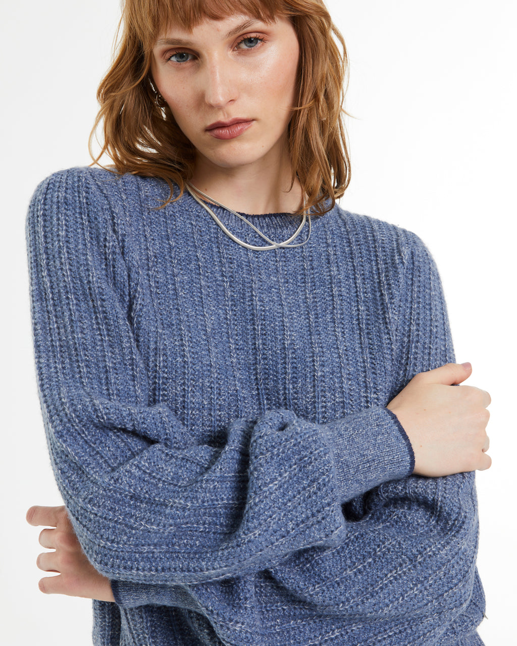 Jersey de mujer escote redondo manga larga