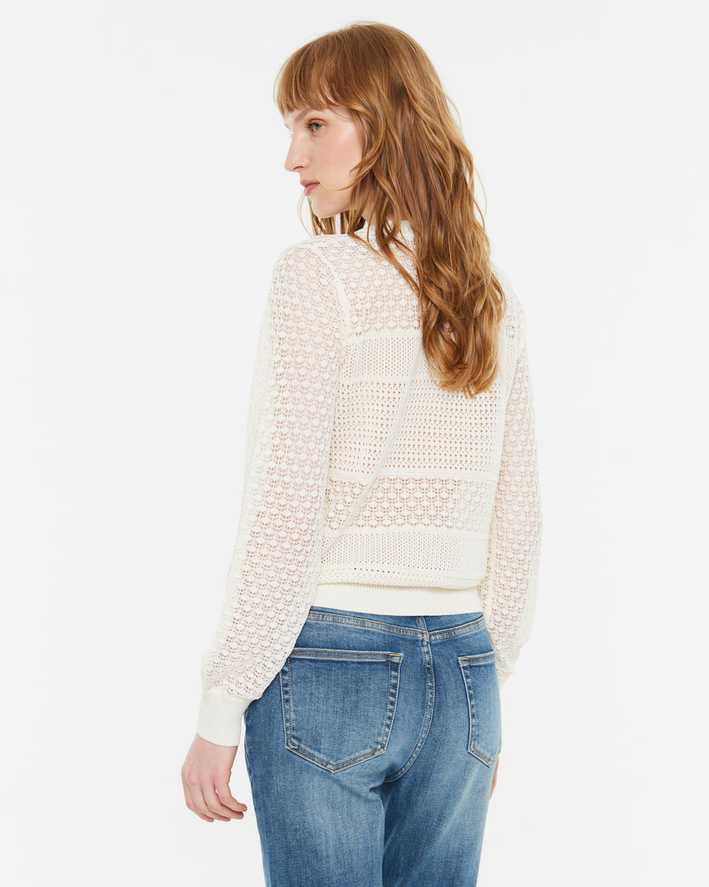 Jersey de mujer calado  cuello redondo