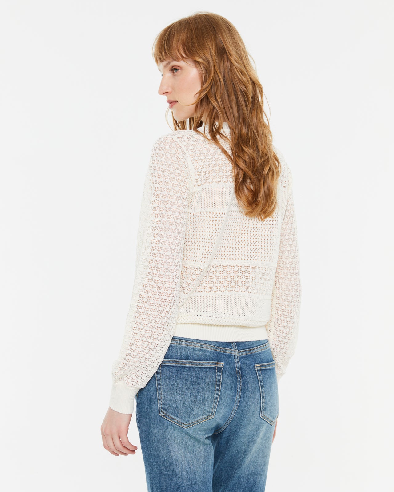 Jersey de mujer calado  cuello redondo