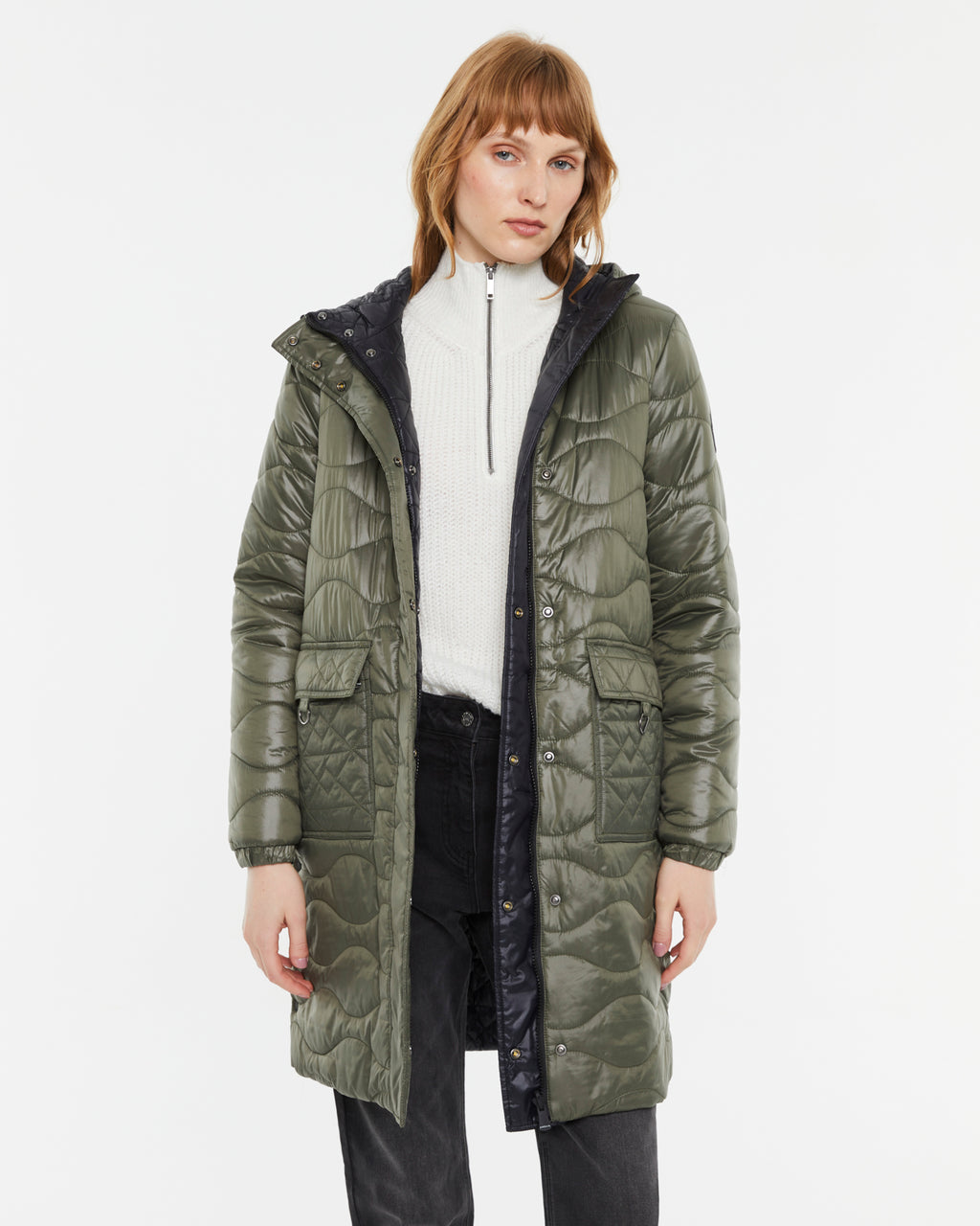 Parka reversible de mujer con capucha