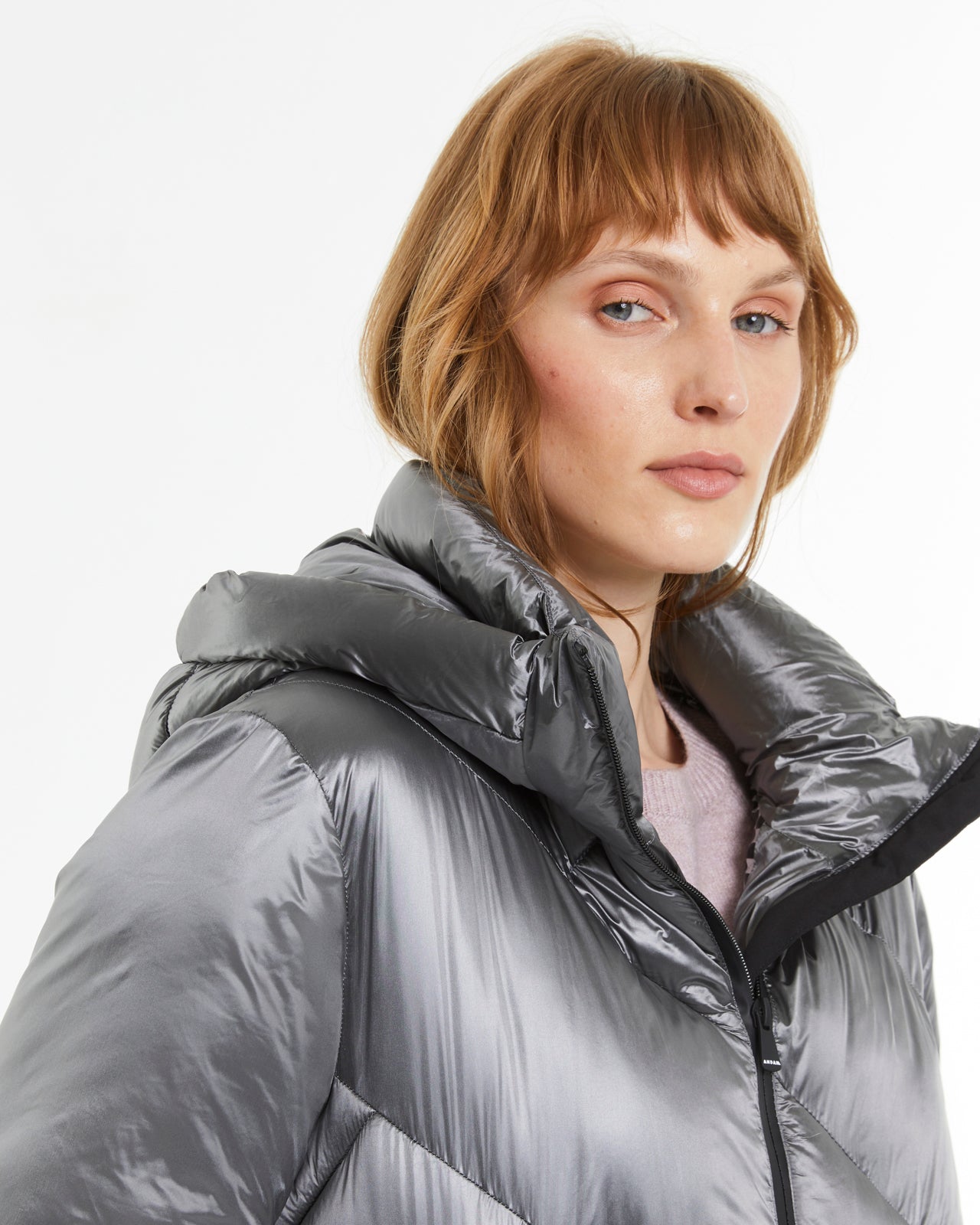 Parka larga de mujer acolchada