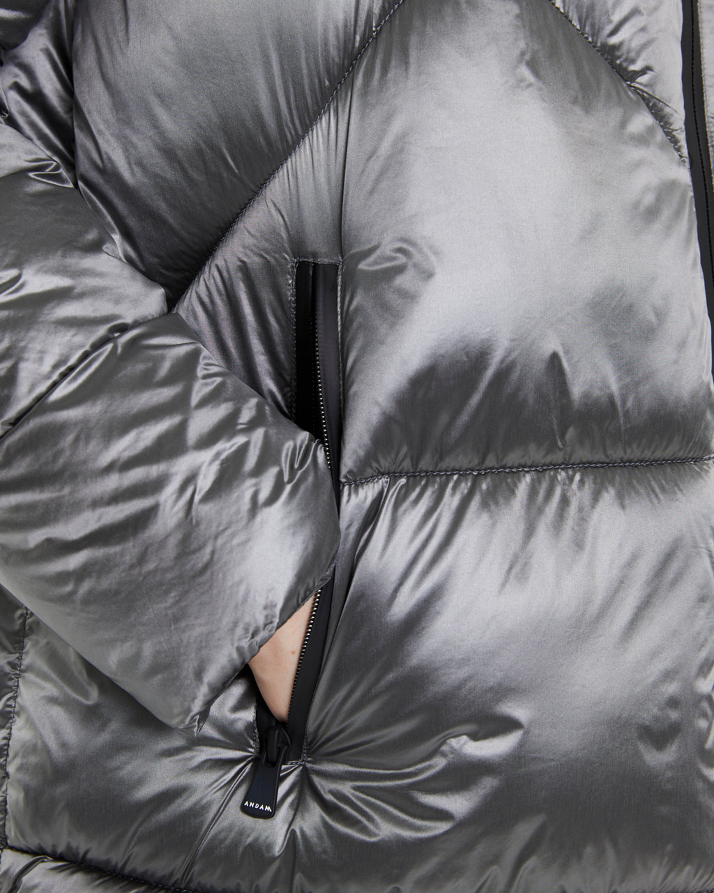 Parka larga de mujer acolchada