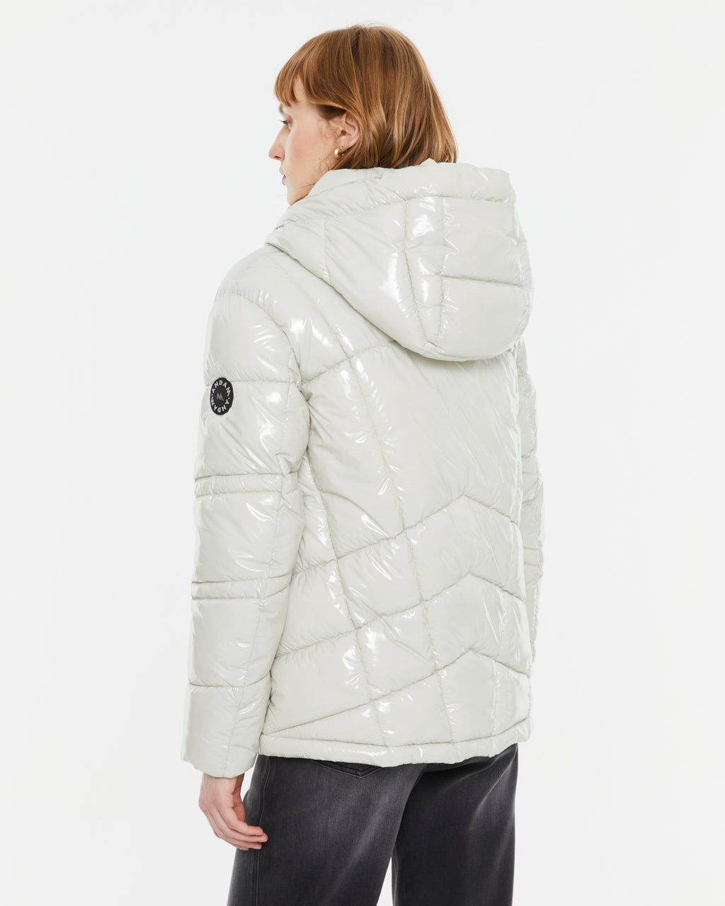 Parka de mujer acolchada satinada