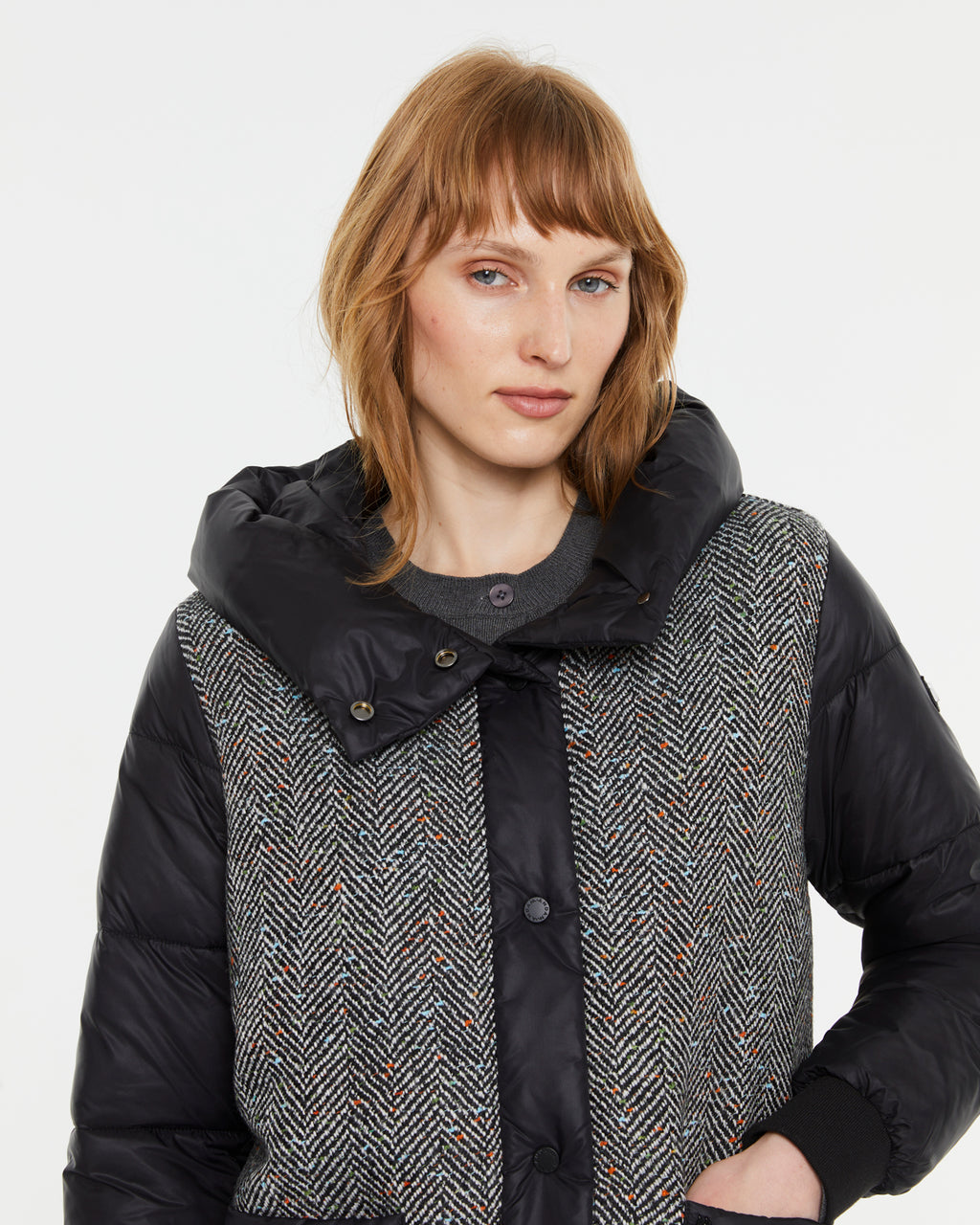 Langer Steppmantel für Damen