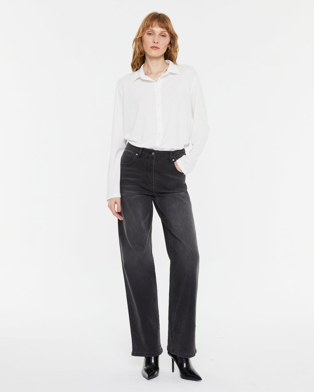 Camisa de mujer en punto liso