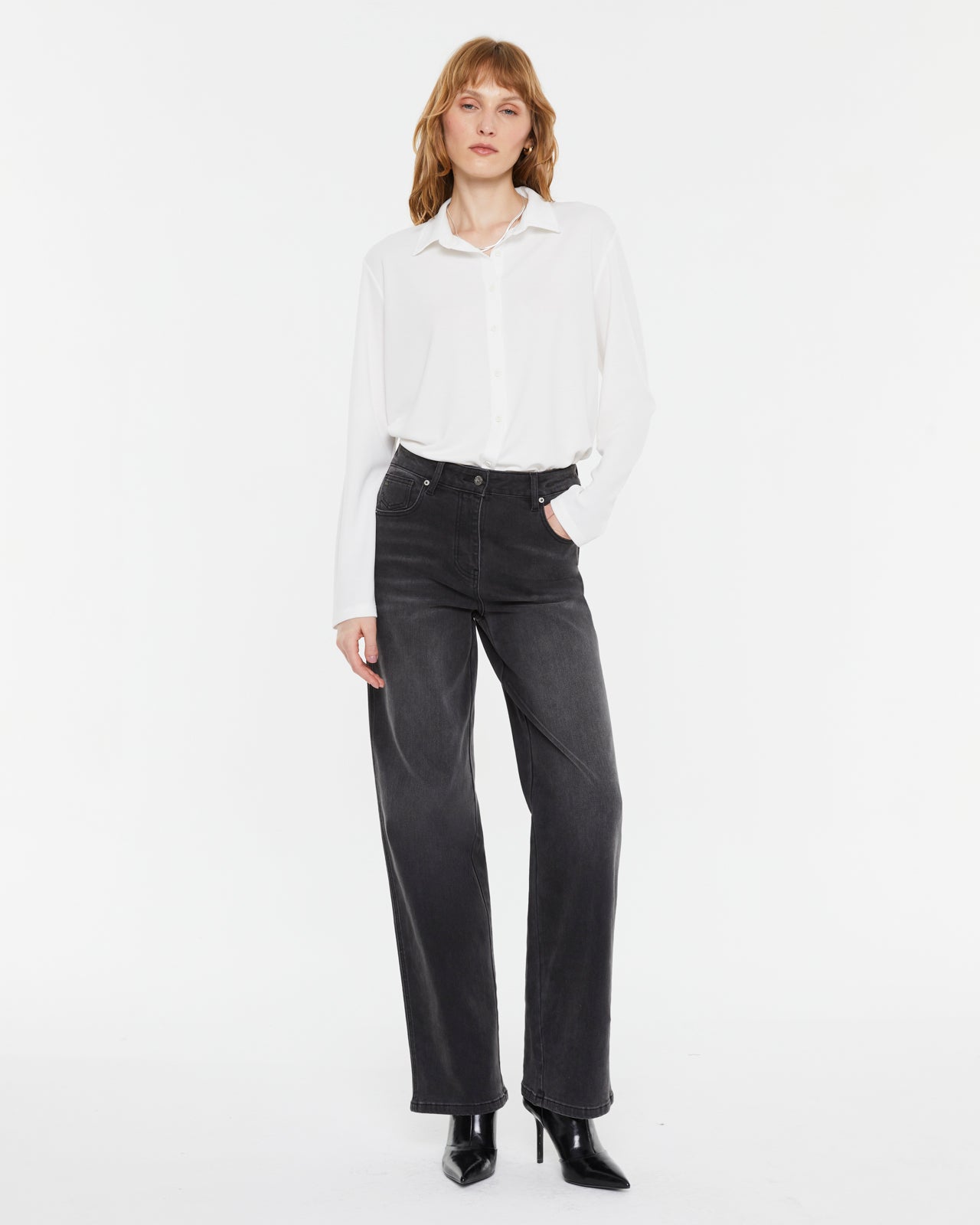 Camisa de mujer en punto liso