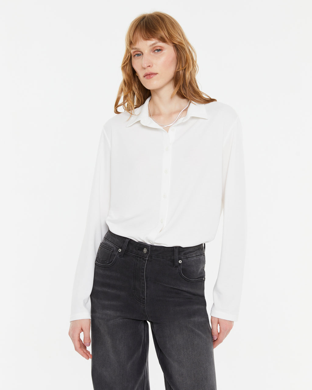 Camisa de mujer en punto liso