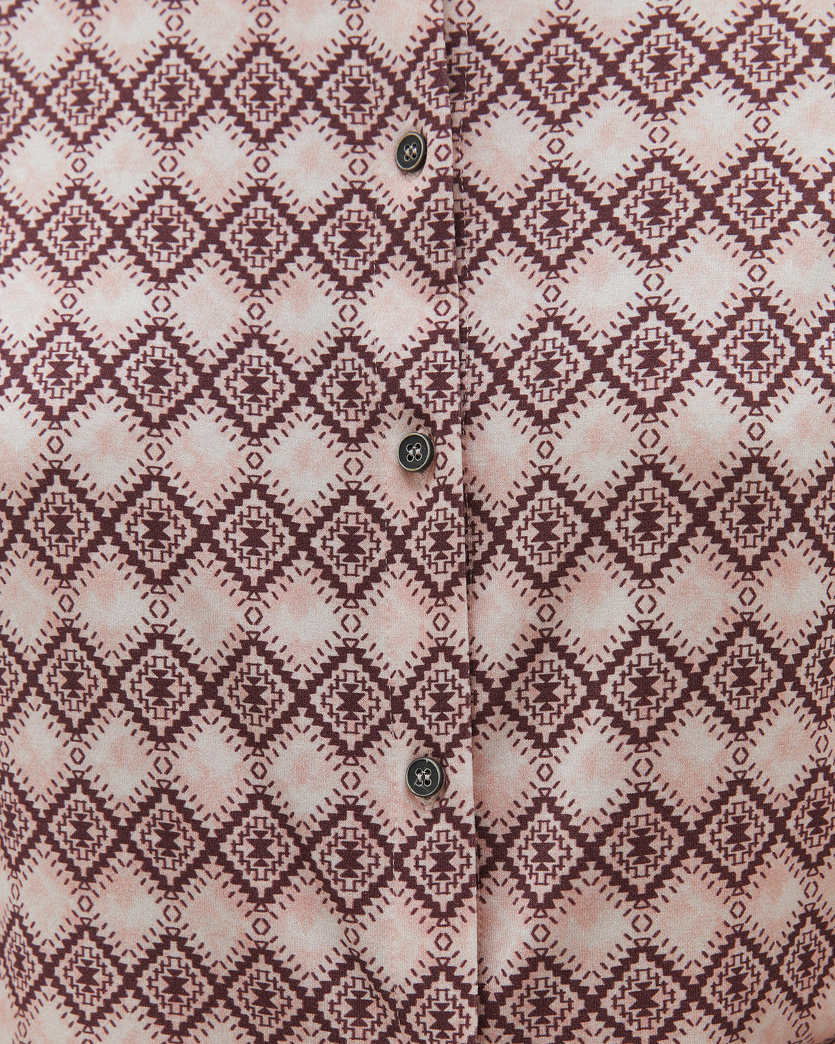 Camisa de mujer en punto estampado cuello camisero