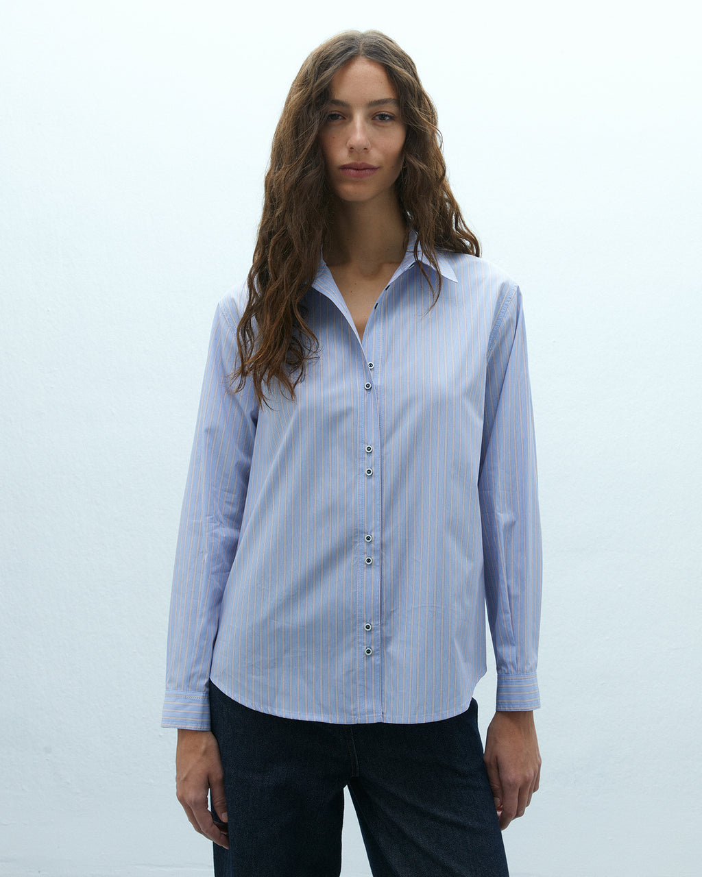 Camisa de mujer estampado rayas manga larga