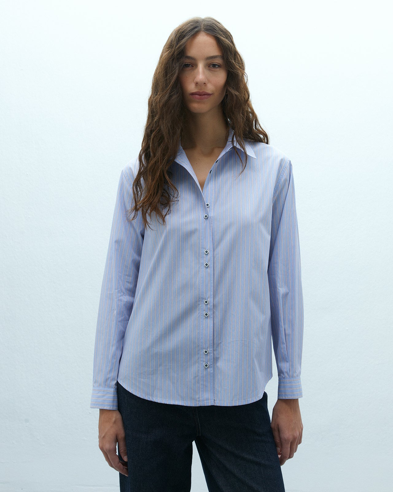 Camisa de mujer estampado rayas manga larga