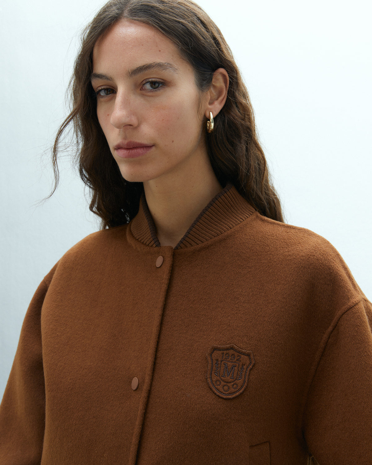 Cazadora de mujer bomber de paño