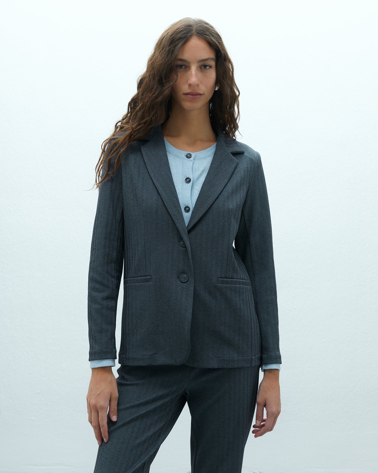 Blazer de mujer en punto espiga