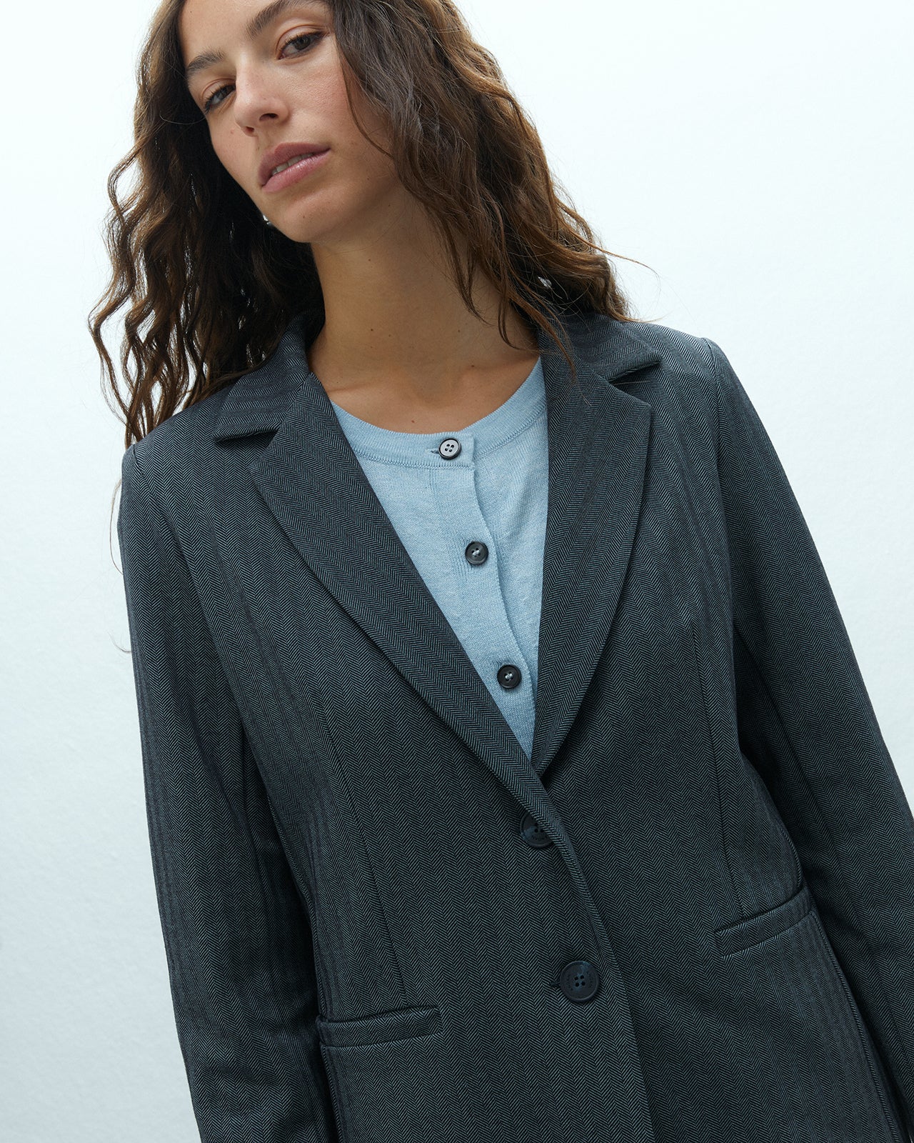 Blazer de mujer en punto espiga