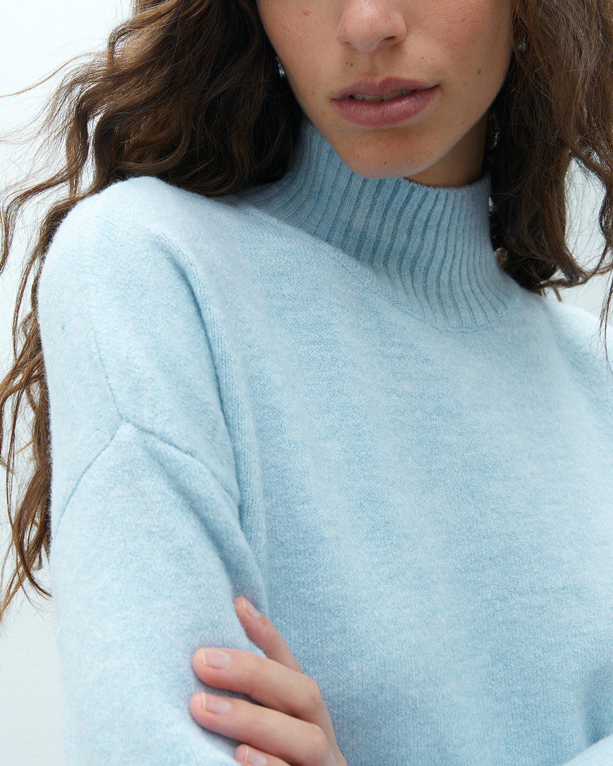Jersey de mujer básico cuello perkins