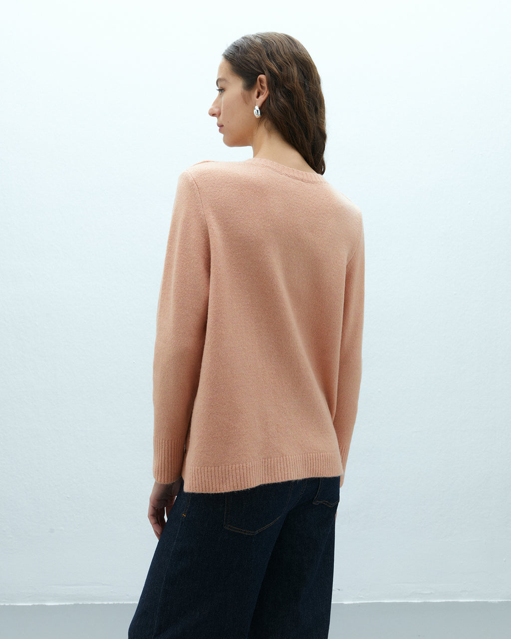 Jersey de mujer básico cuello pico