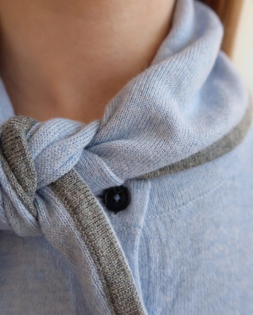 Cardigán de mujer punto fino cuello redondo manga larga