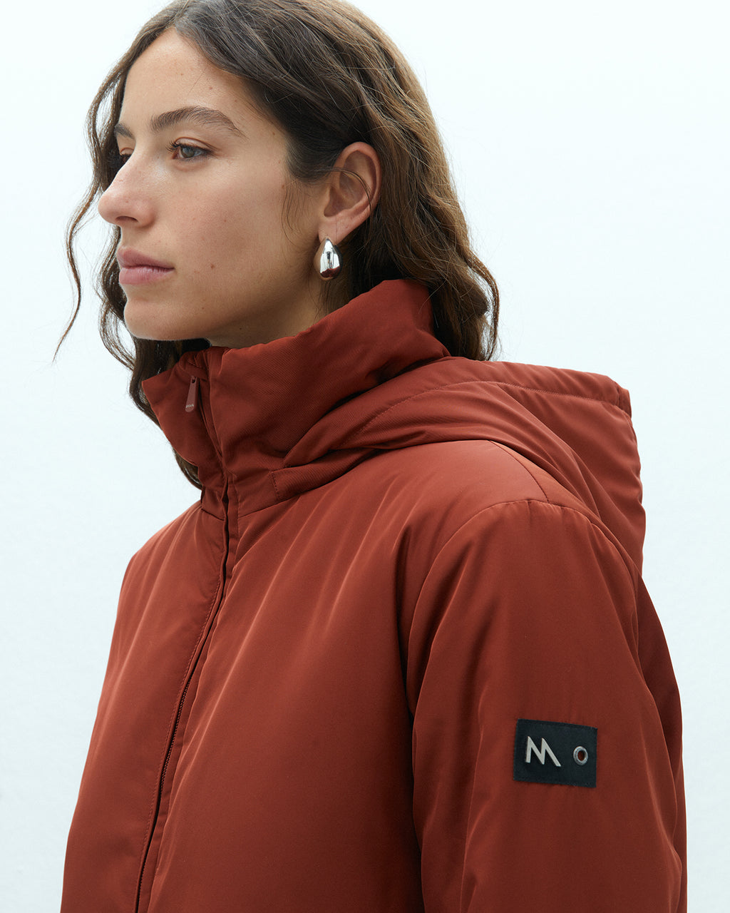 Parka corta de mujer acolchada