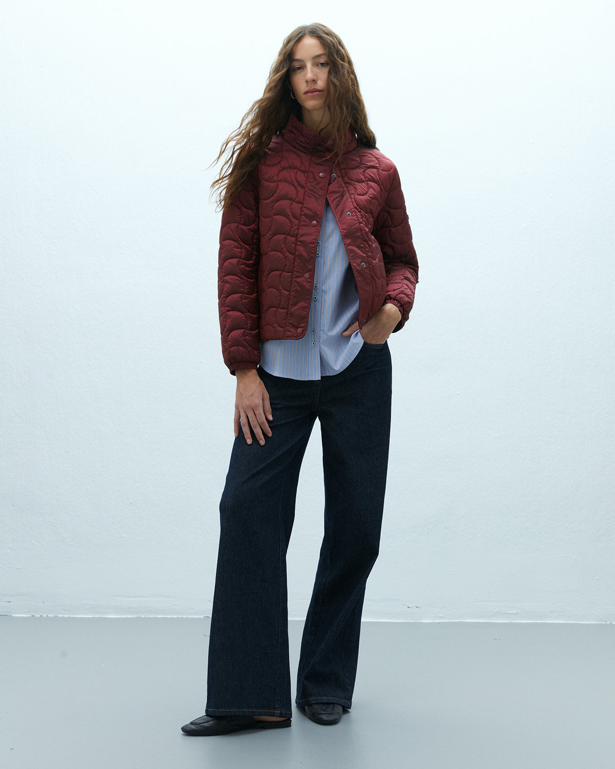 Parka corta de mujer ligera