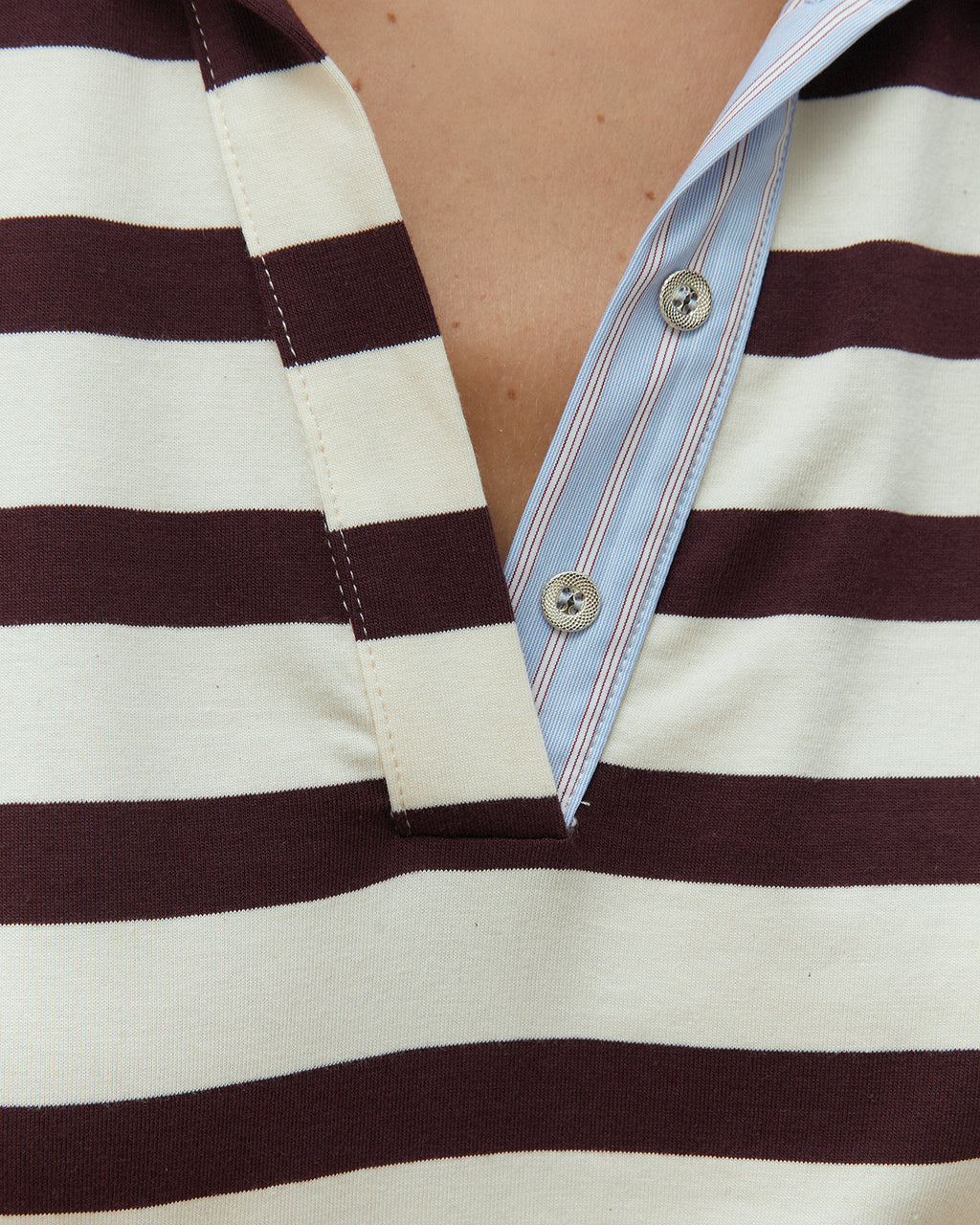 Polo de mujer estampado rayas