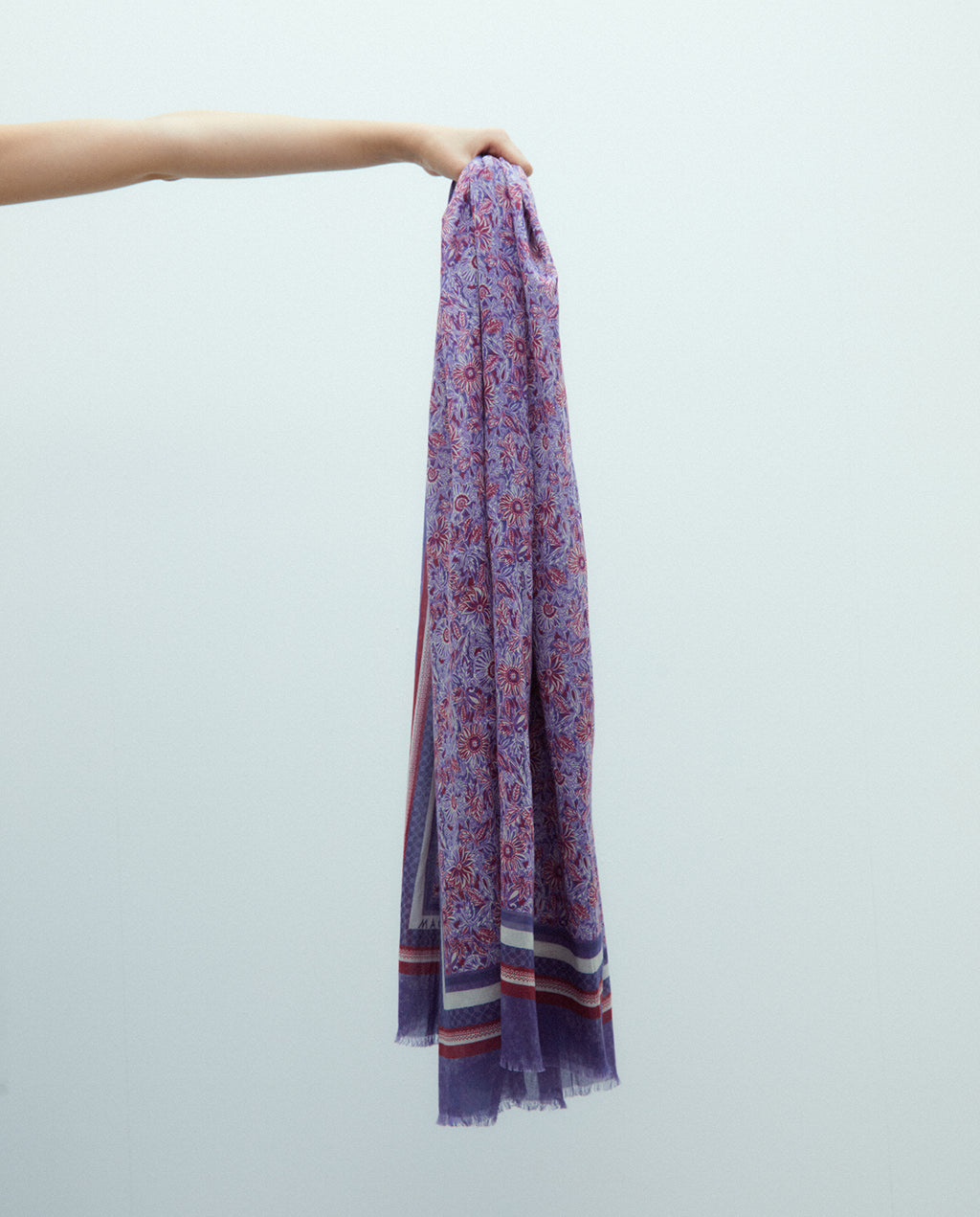 Fulard de algodón estampado floral