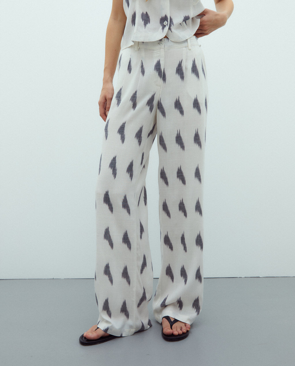 Pantalón de mujer estampado cintura elástica