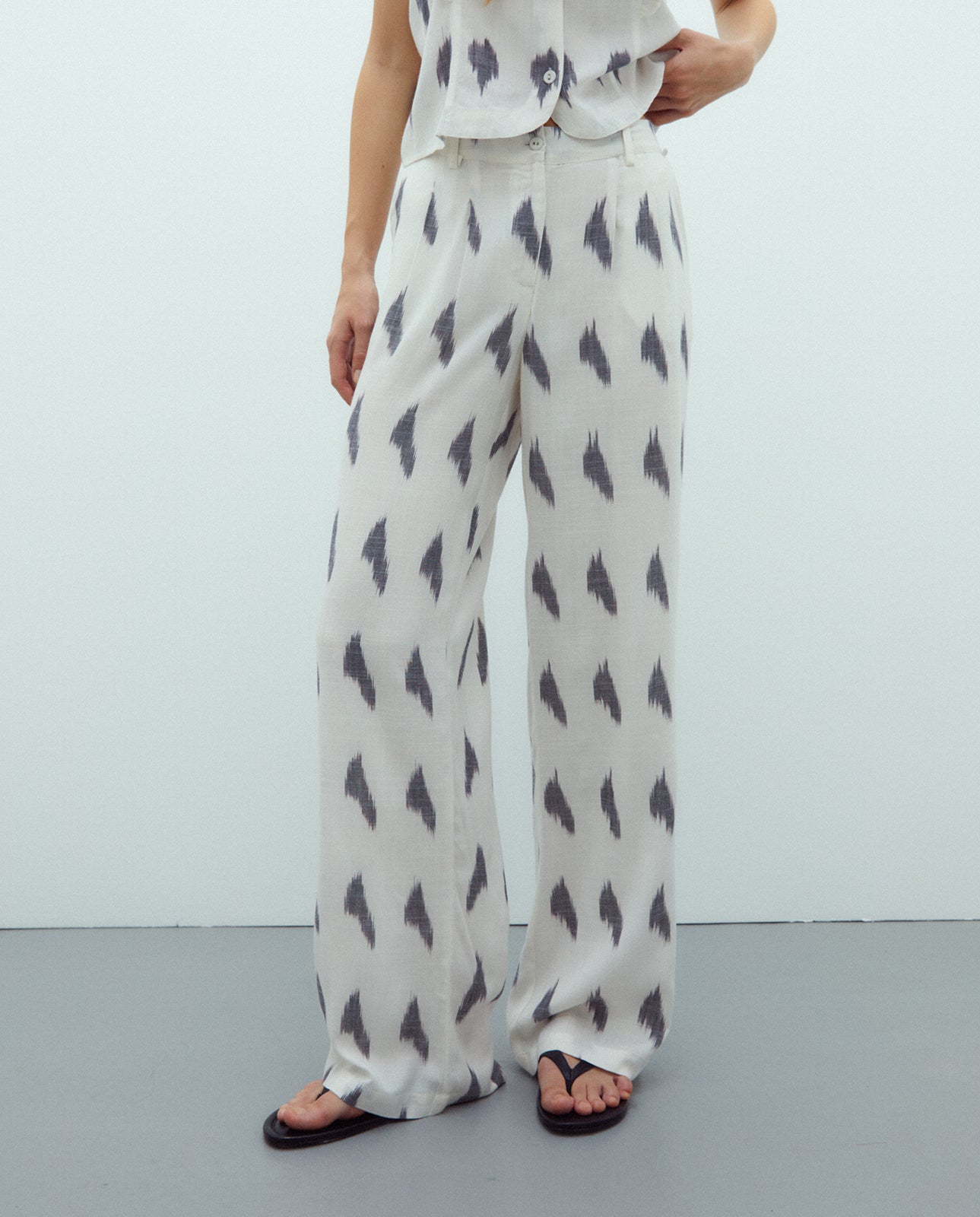 Pantalón de mujer estampado cintura elástica