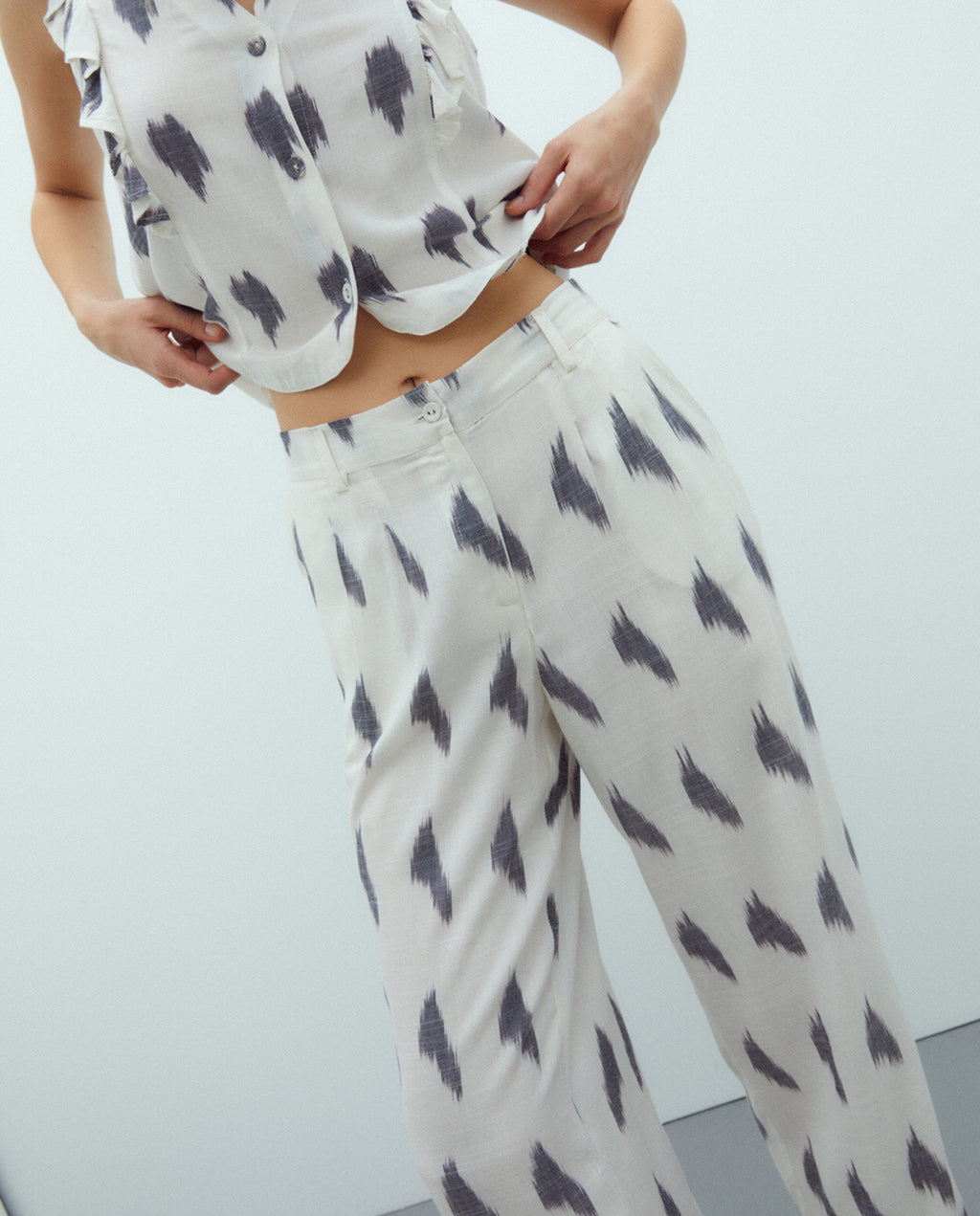 Pantalón de mujer estampado cintura elástica