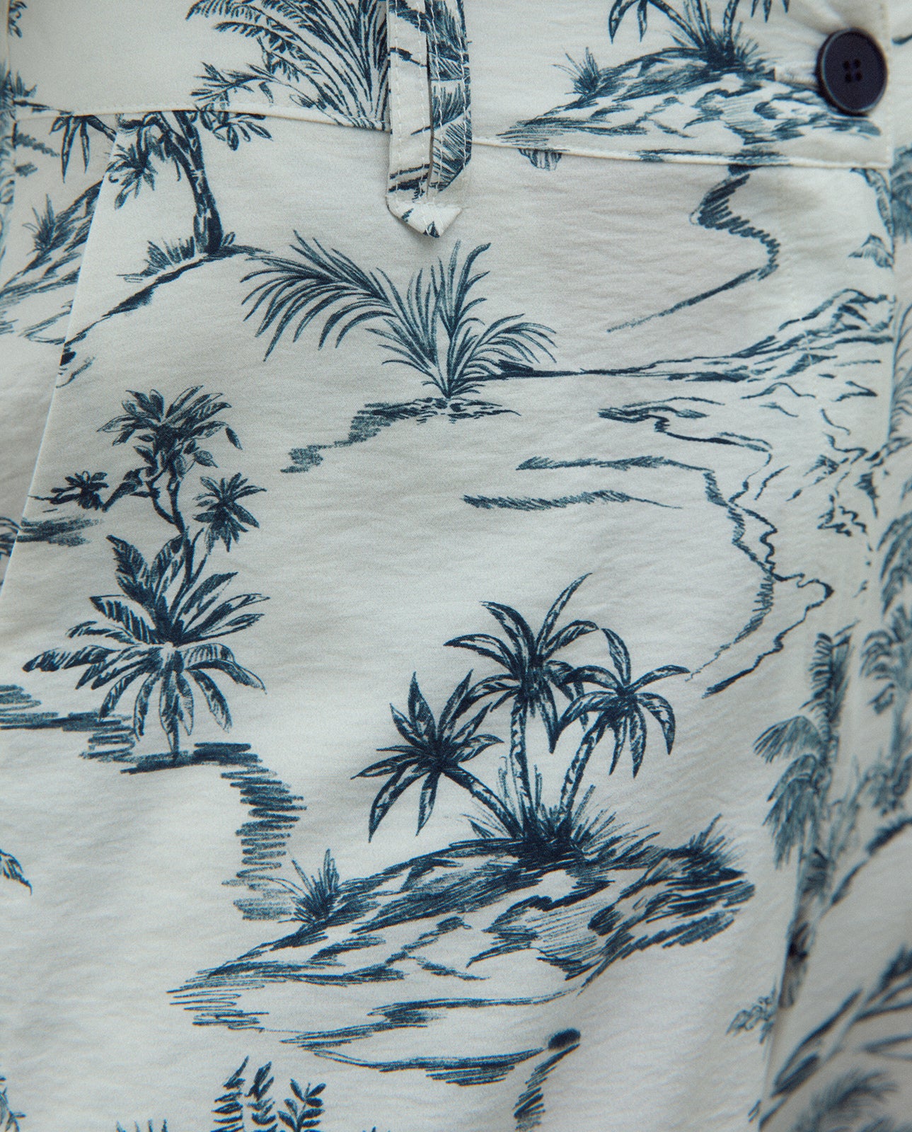 Pantalón recto de mujer estampado de tiro alto