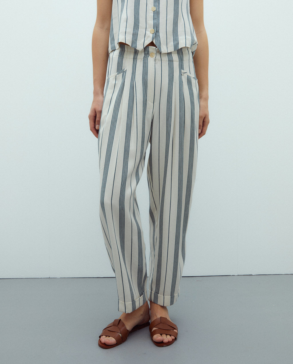 Pantalón de mujer barrel cintura elástica