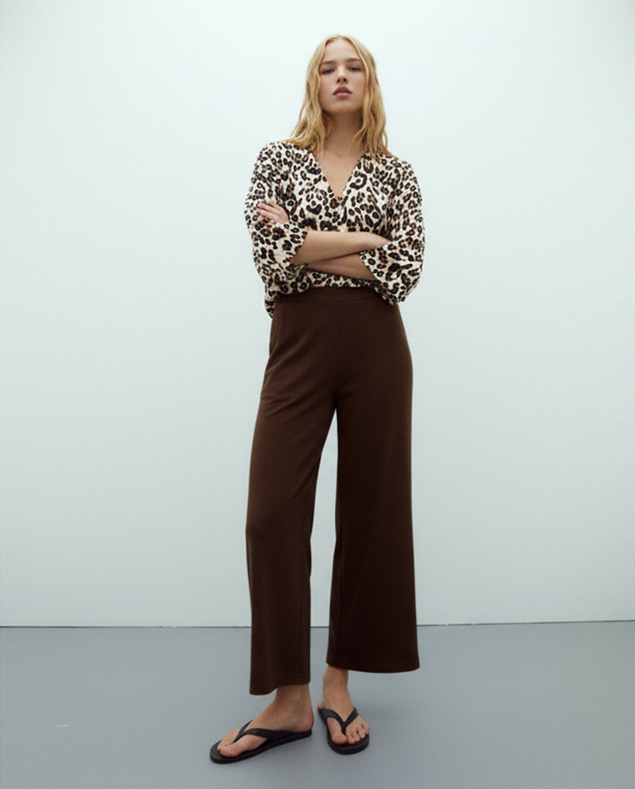 Pantalón ancho de mujer goma elástica