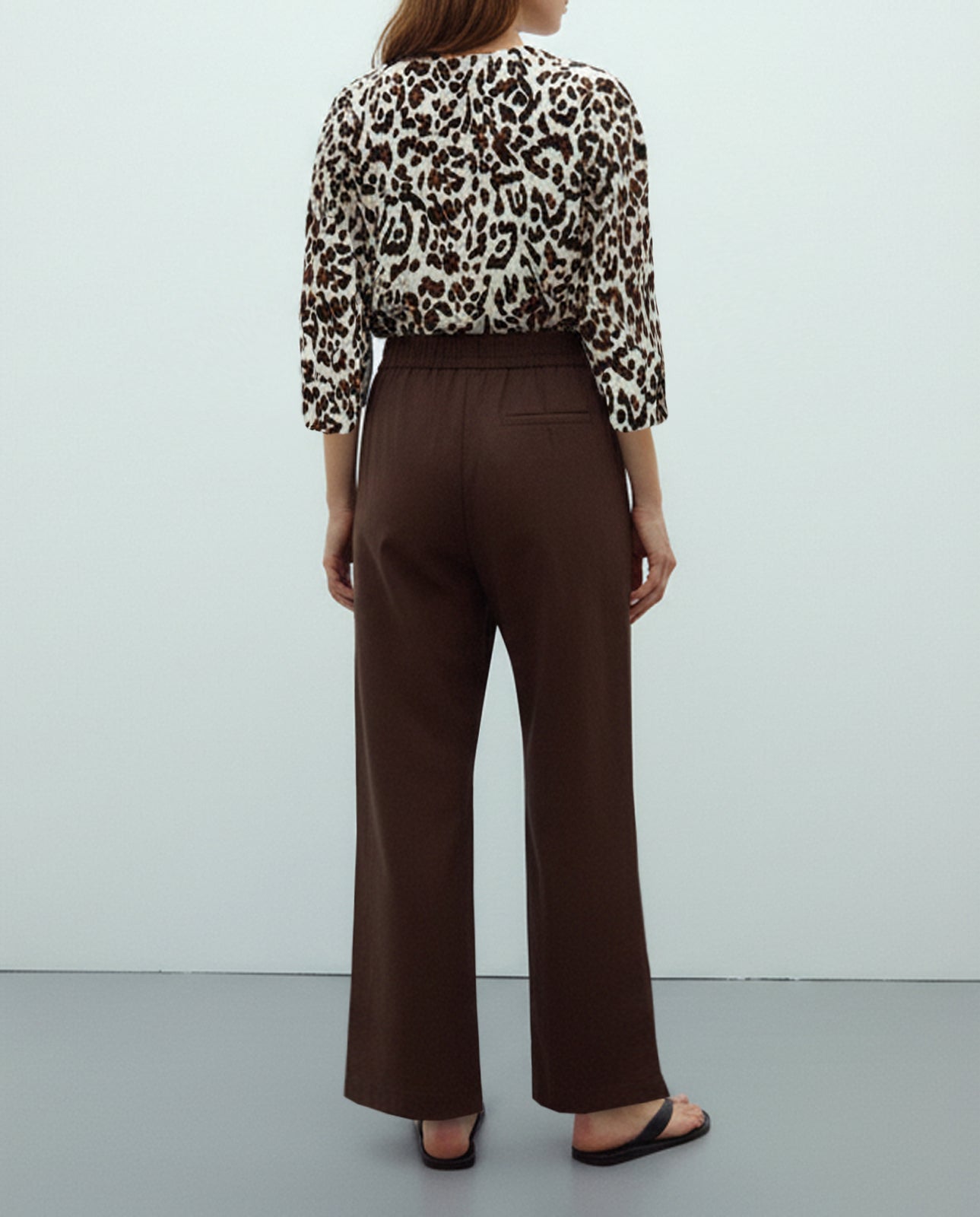 Pantalón ancho de mujer goma elástica