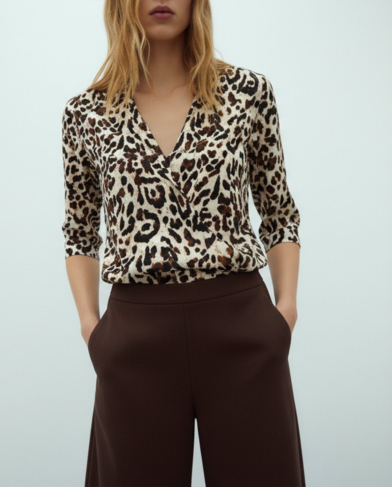 Pantalón ancho de mujer goma elástica