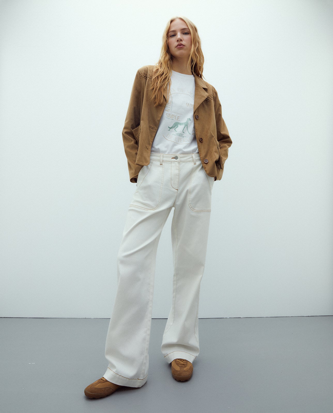 Chaqueta de mujer efecto ante con flecos