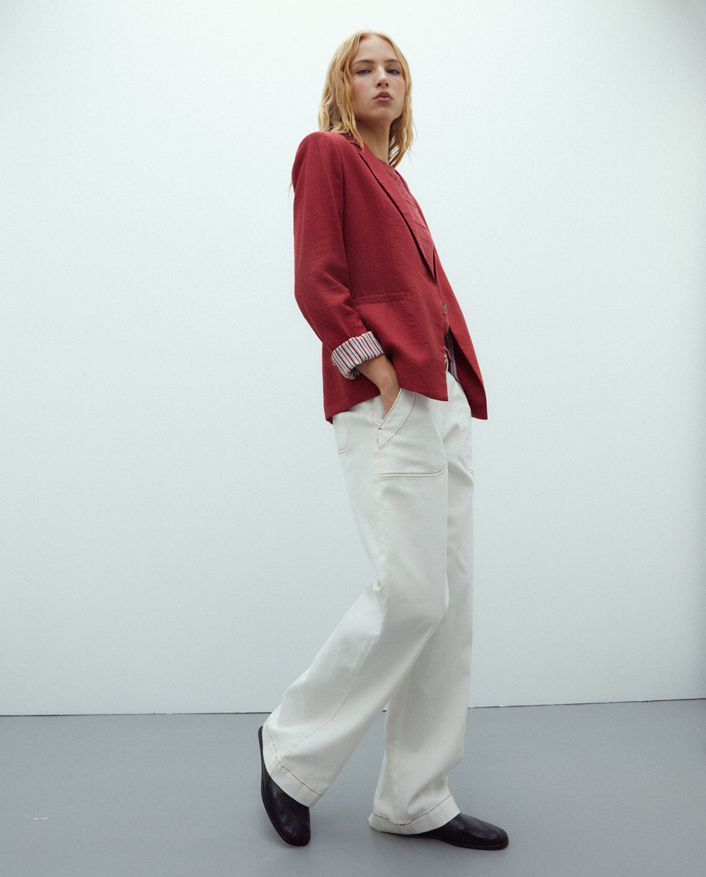 Blazer de mujer forro rayas