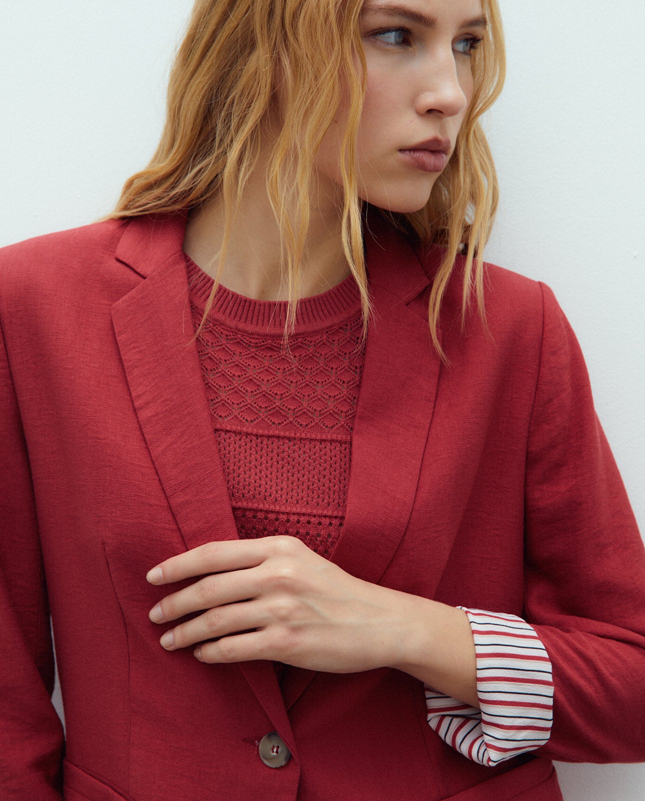 Blazer de mujer forro rayas