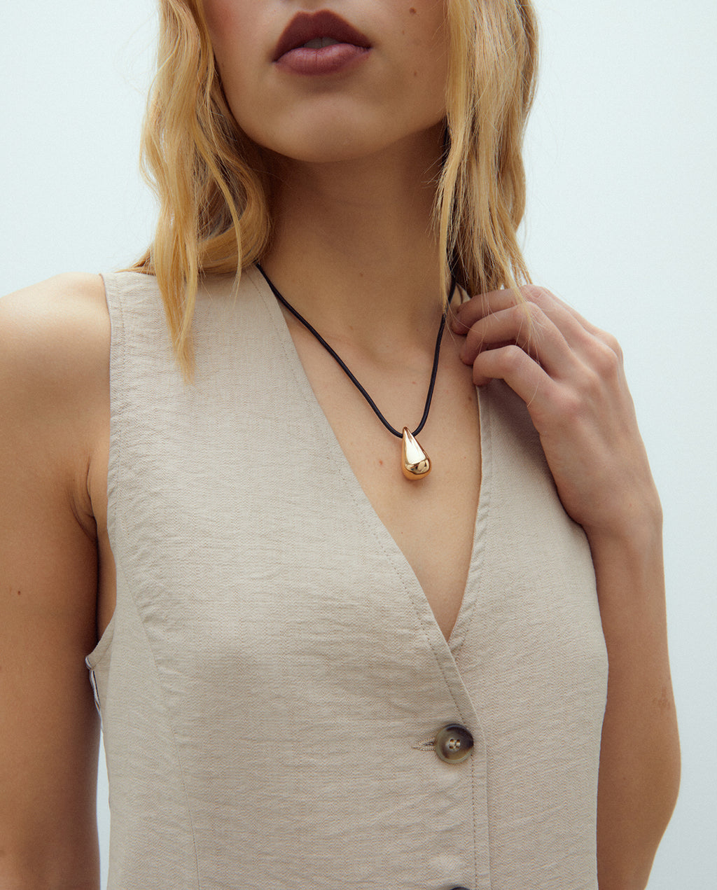 Chaleco de mujer espalda estampado rayas