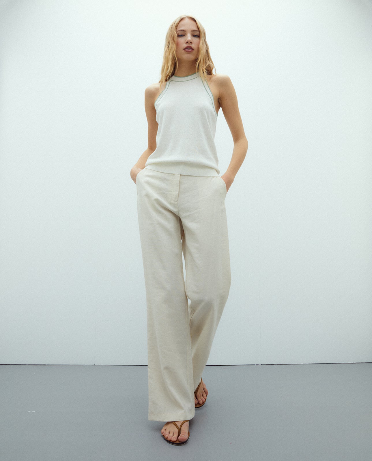 Jersey de mujer cuello halter