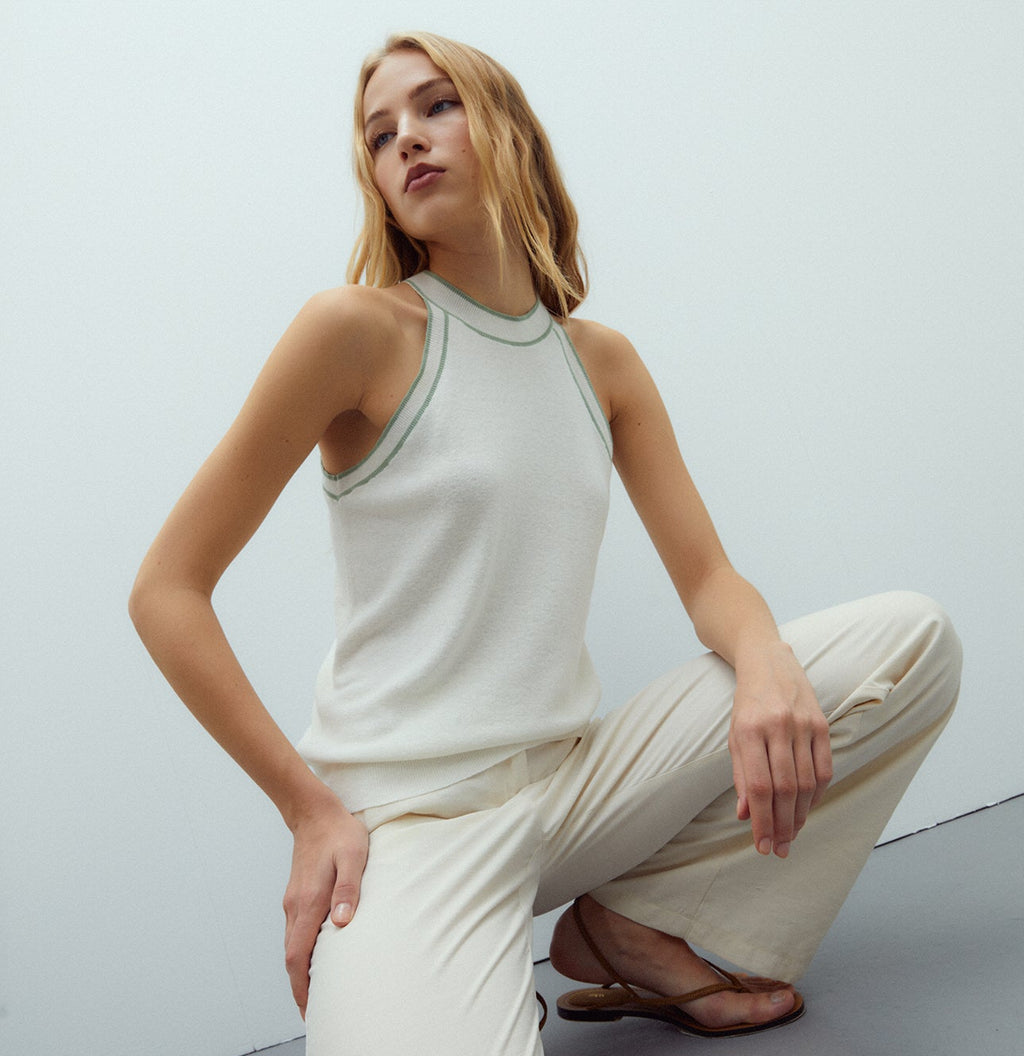 Jersey de mujer cuello halter