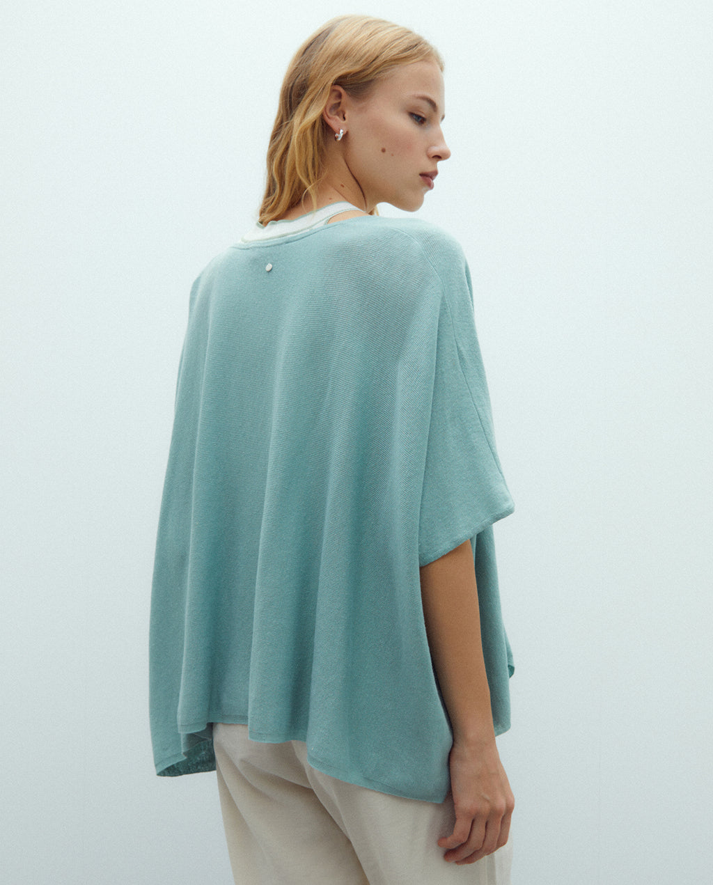 Kimono de mujer en punto liso lino algodón