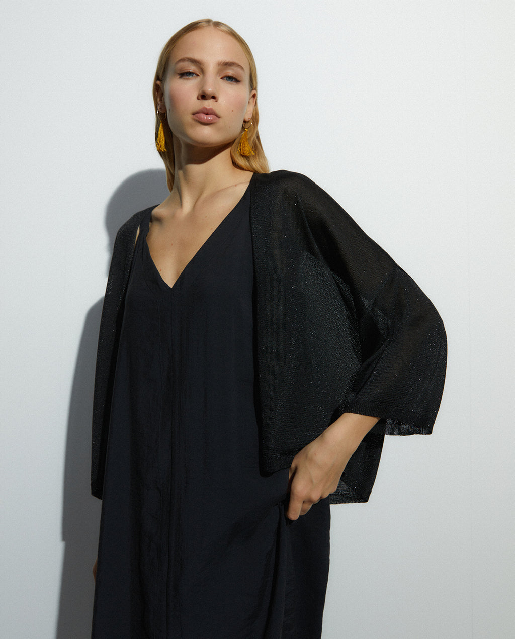 Cárdigan de mujer manga francesa ancha