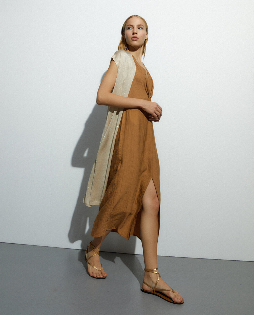 Chaleco largo de mujer en punto