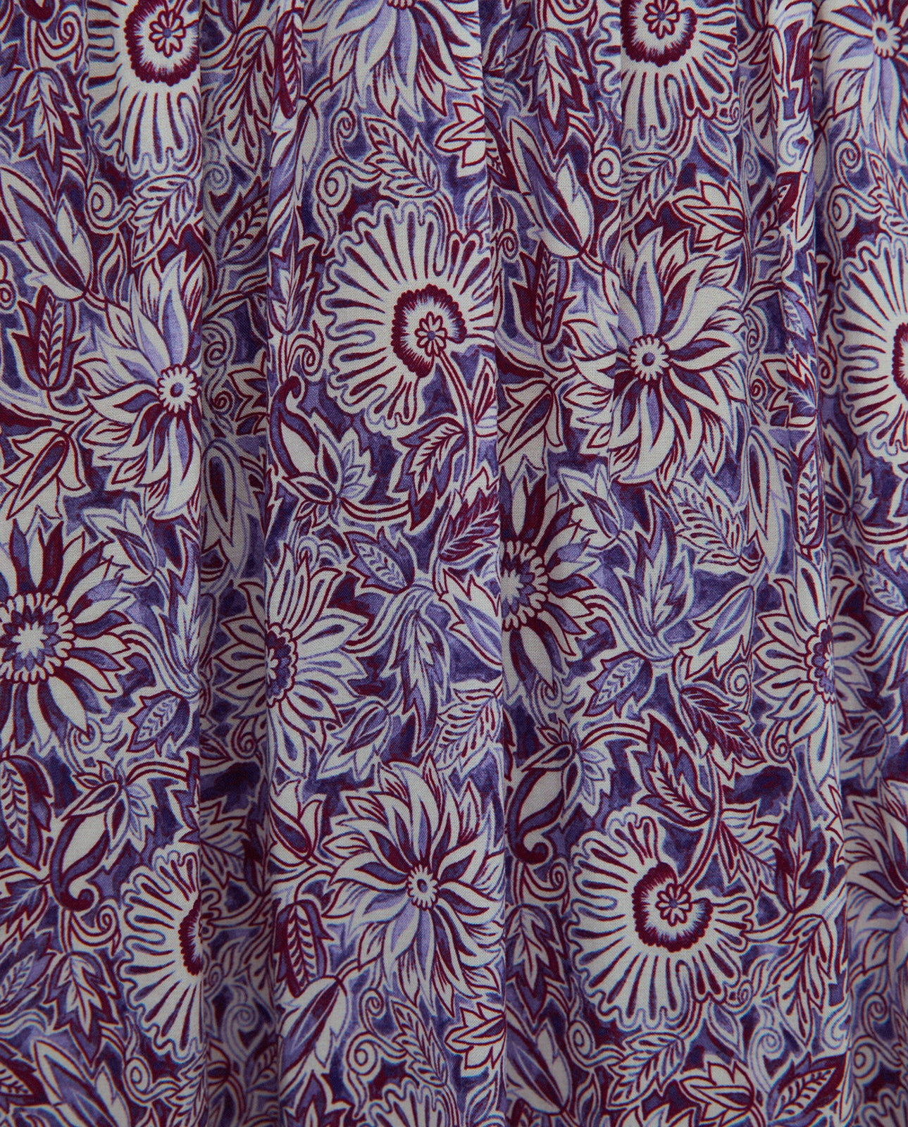 Vestido midi estampado cuello pico manga francesa