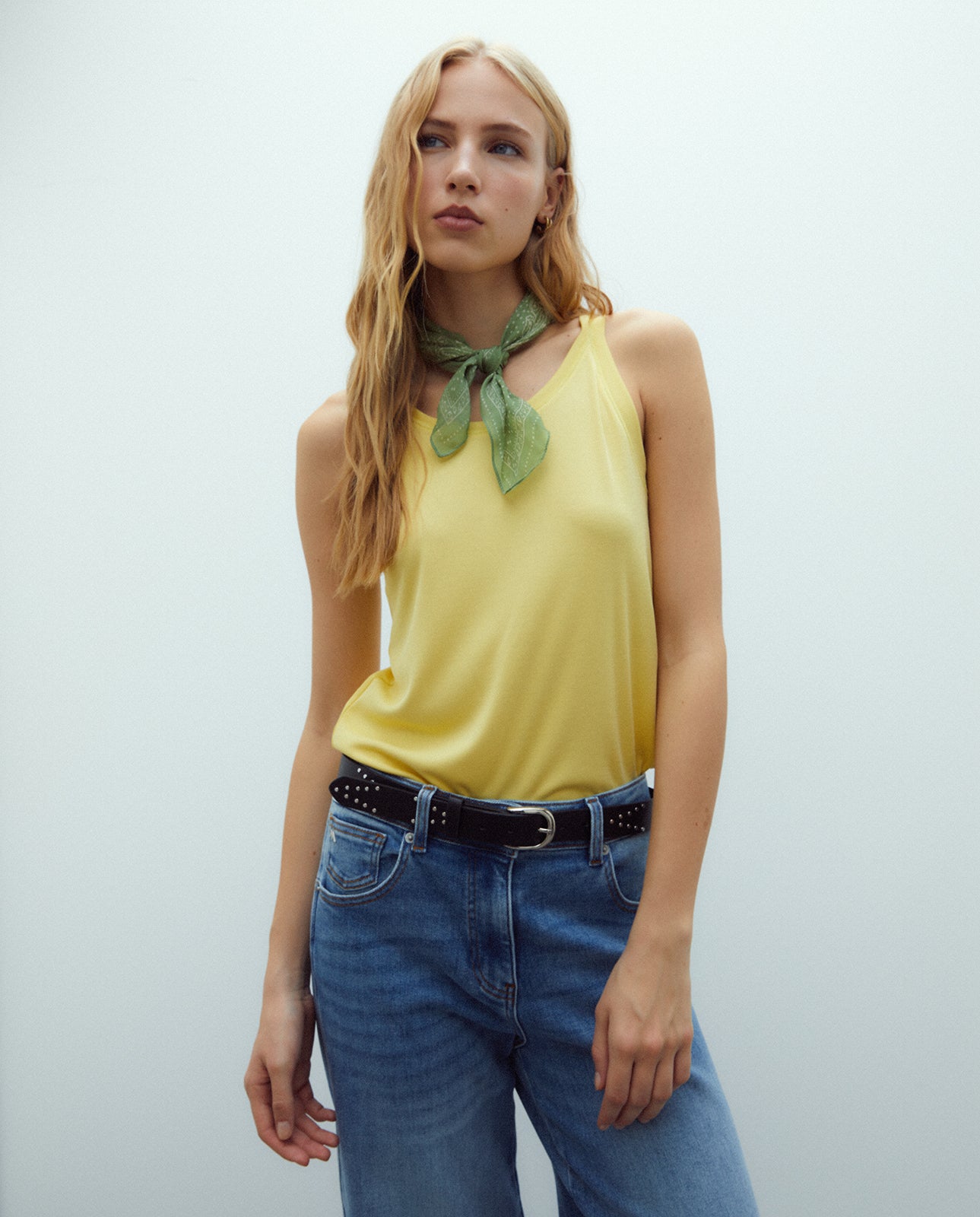 Camiseta de mujer canalé modal tirantes