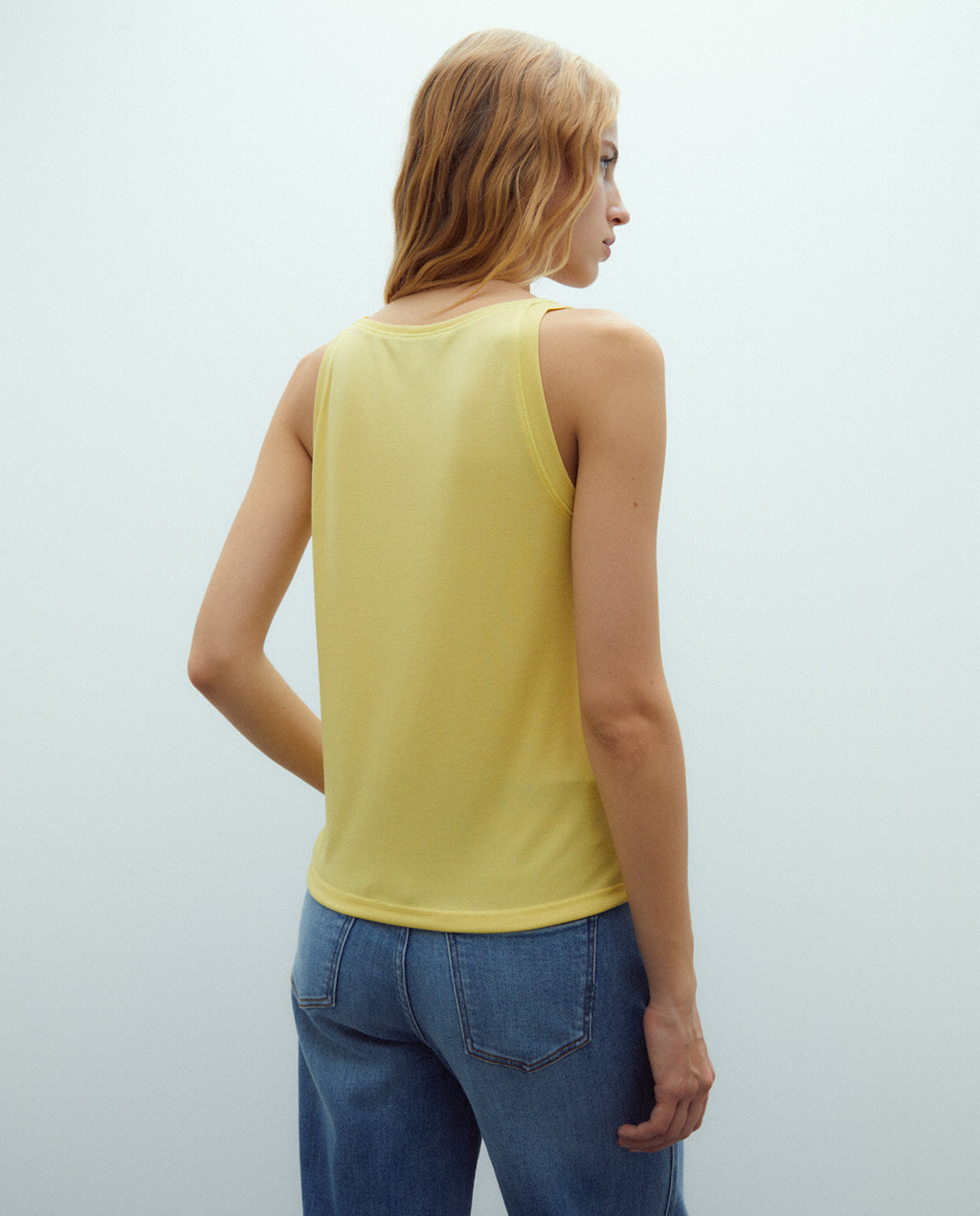 Camiseta de mujer canalé modal tirantes