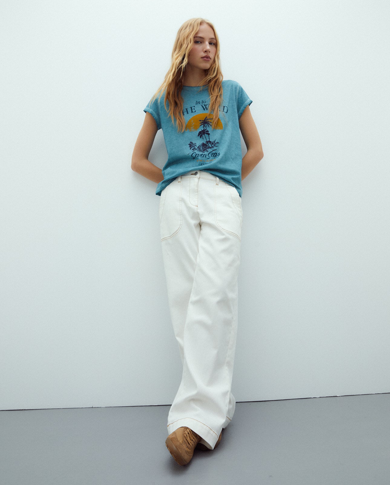 Camiseta de mujer manga corta print frontal