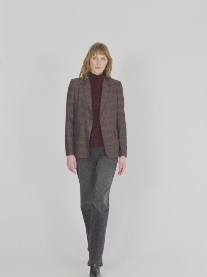 Blazer de mujer estampado cuadros