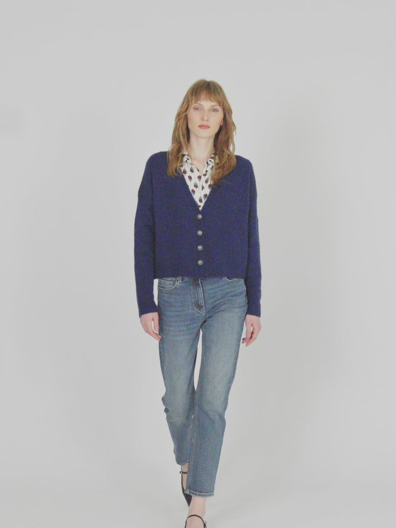Damen Strickjacke mit V-Ausschnitt